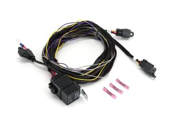 Kit de câblage deux lampes (4-broches, Deutsch DT, 12V - Carbon-2 Feux de croisement jaunes/blancs)