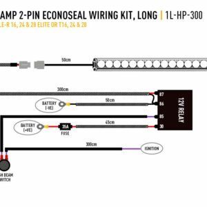 Kit de câblage pour une lampe avec interrupteur (haute puissance, 12 V)